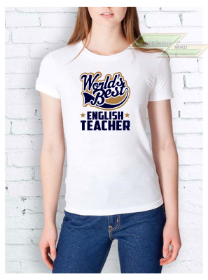Женская футболка "World`s BEST English Teacher" 