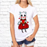 Женская футболка с фото «Влюбленная кошечка»          