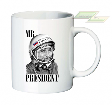 Кружка для настоящих патриотов "Mr. President (космонавт)"